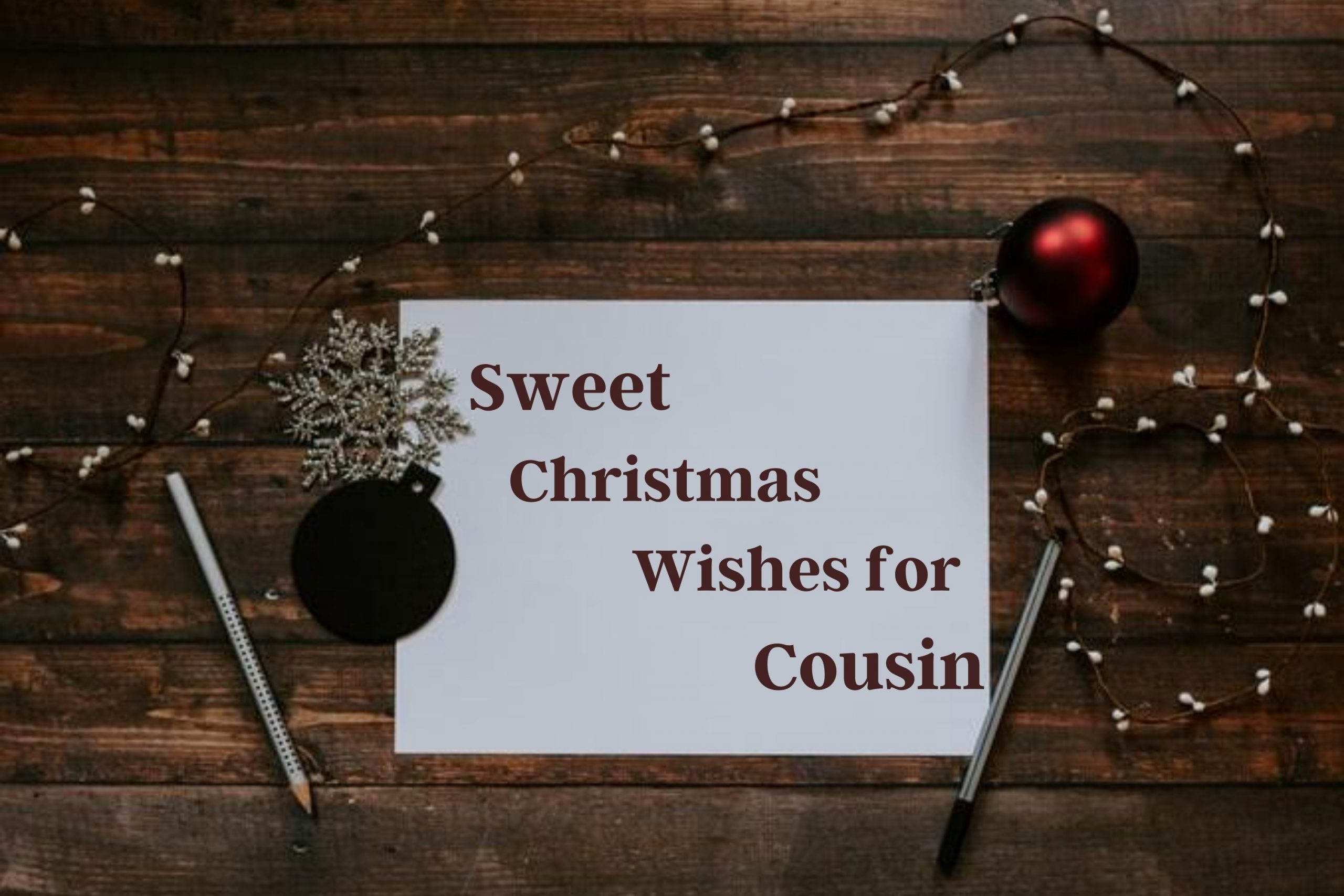 Sweet Christmas wishes for Cousin 